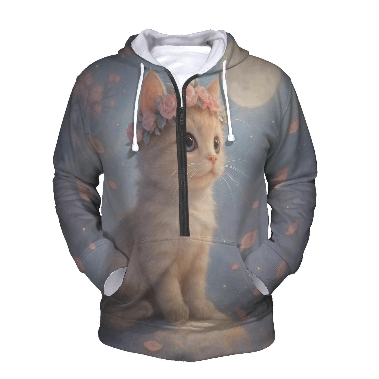 Moonbeam Flower Crown zip-up hoodies