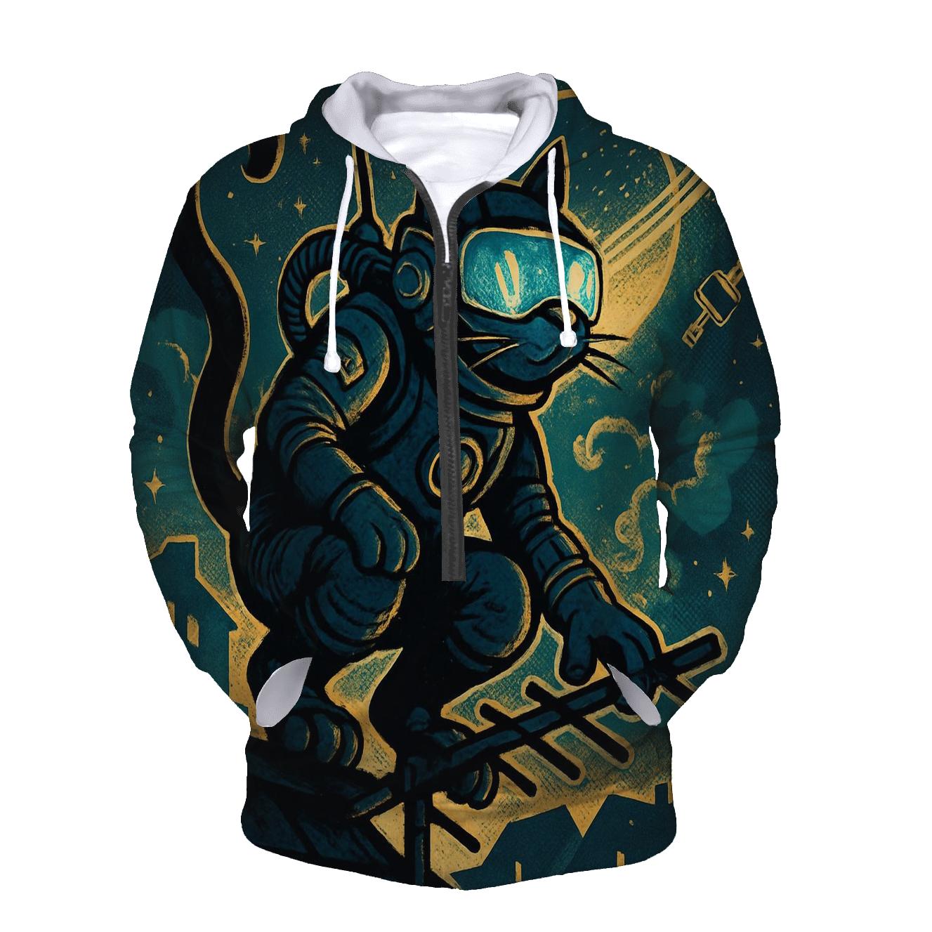 Astronaut Alley Cat Patrol embroidered hoodies