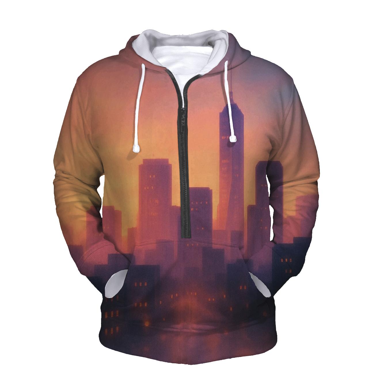 Lavender City Fade zip-up hoodies
