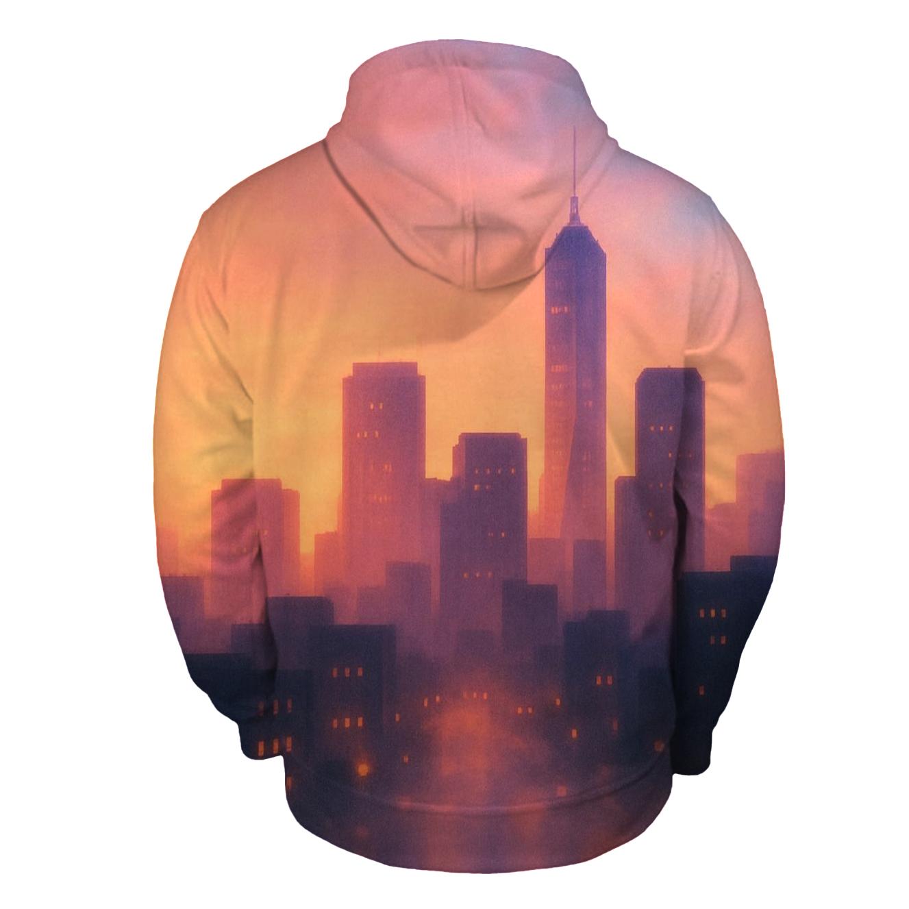 Lavender City Fade zip-up hoodies