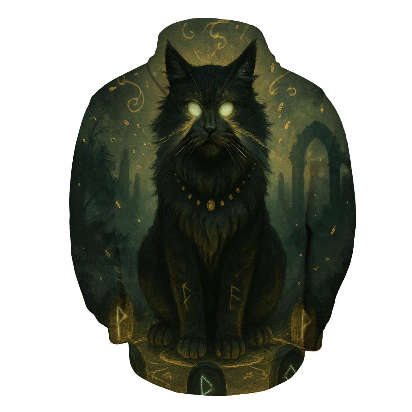 Mystic Runestone Guardian Cat hoodie trends
