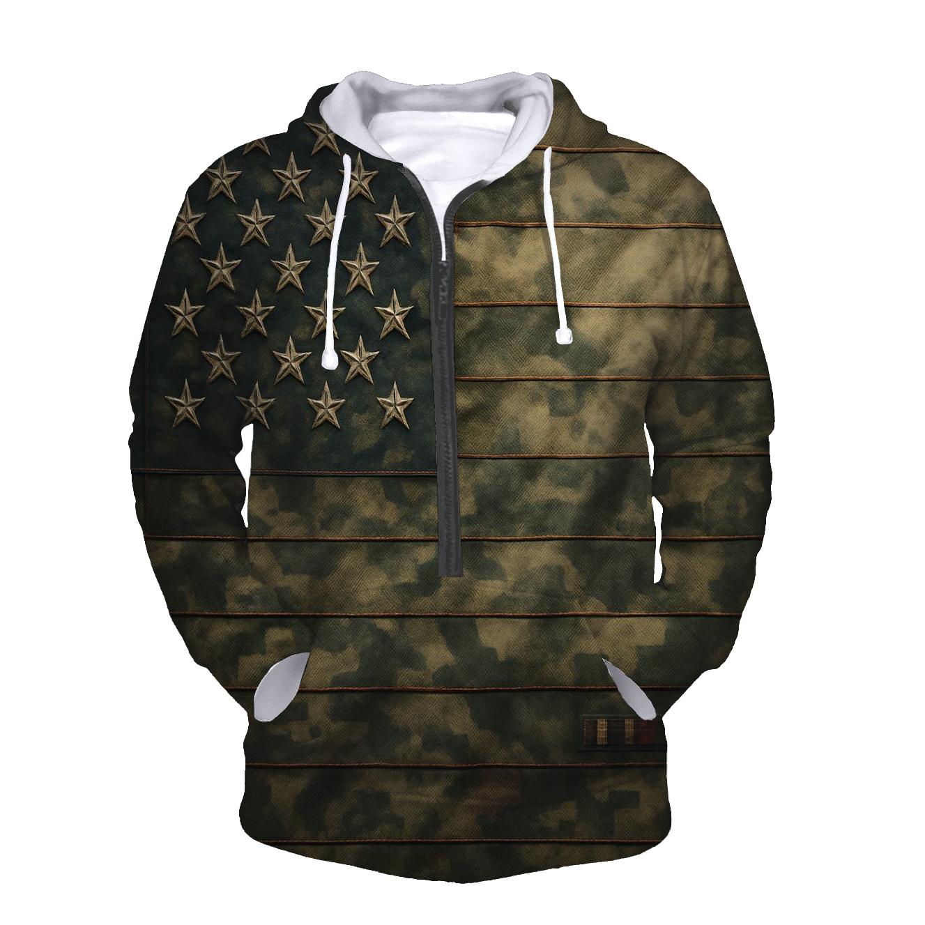 Camouflage Flag Fusion hoodie trends