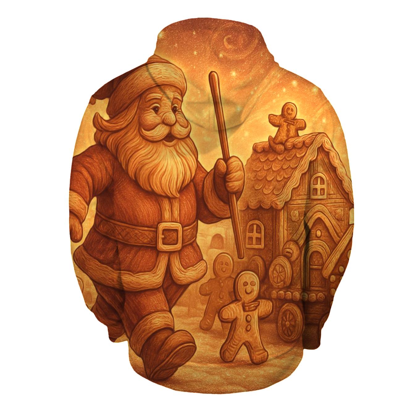 Gingerbread Parade Santa heavyweight hoodies