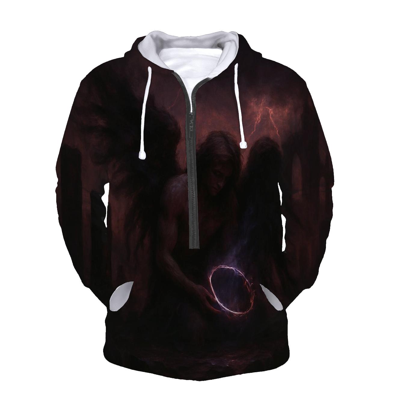 Fallen Angel Of Tarnished Halos zip-up hoodies