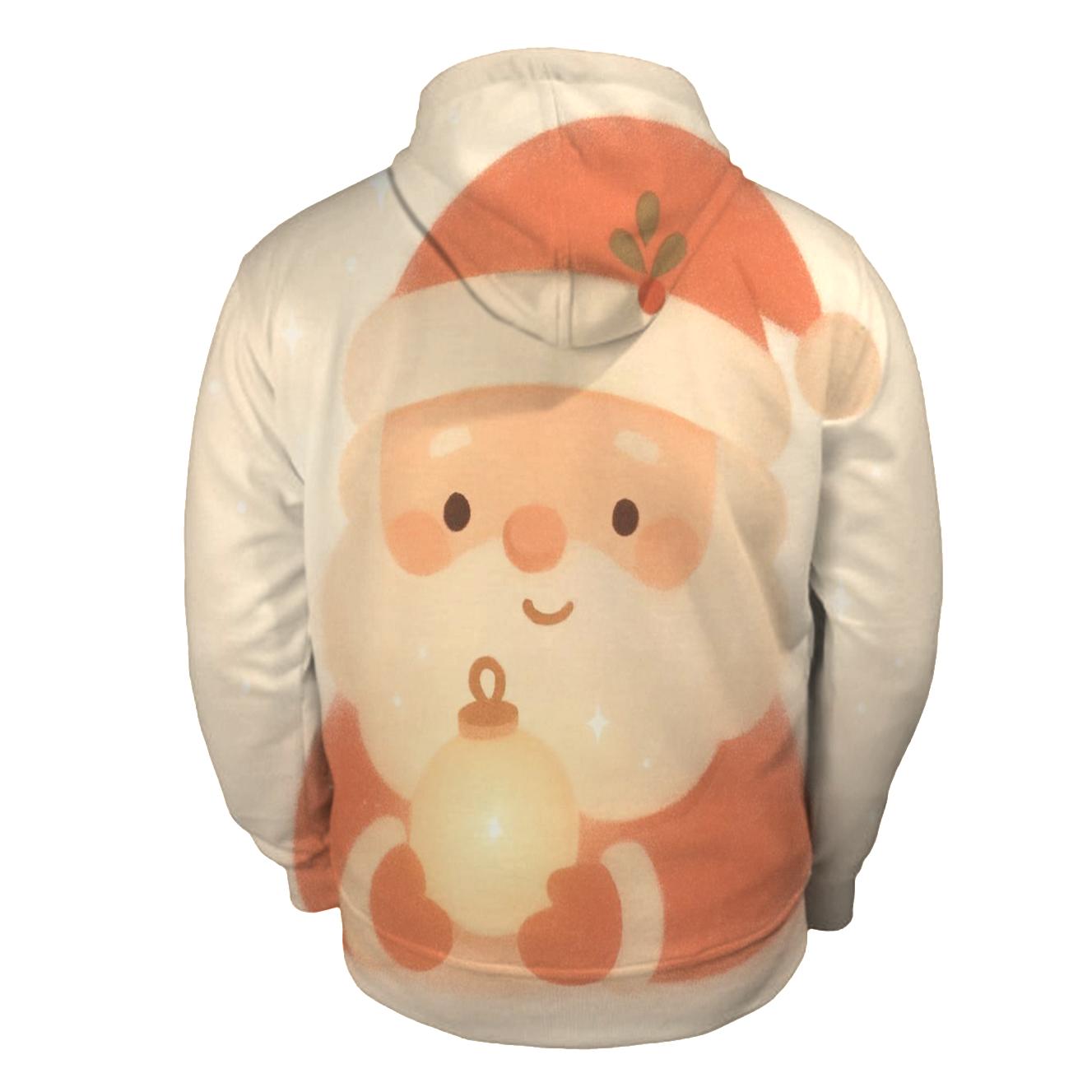 Minimal Cozy Santa Portrait pullover hoodies