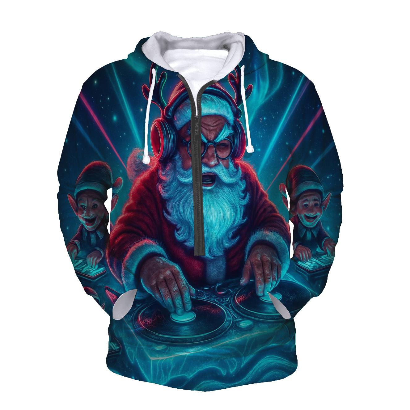 Santa Cosmic DJ hoodie designs