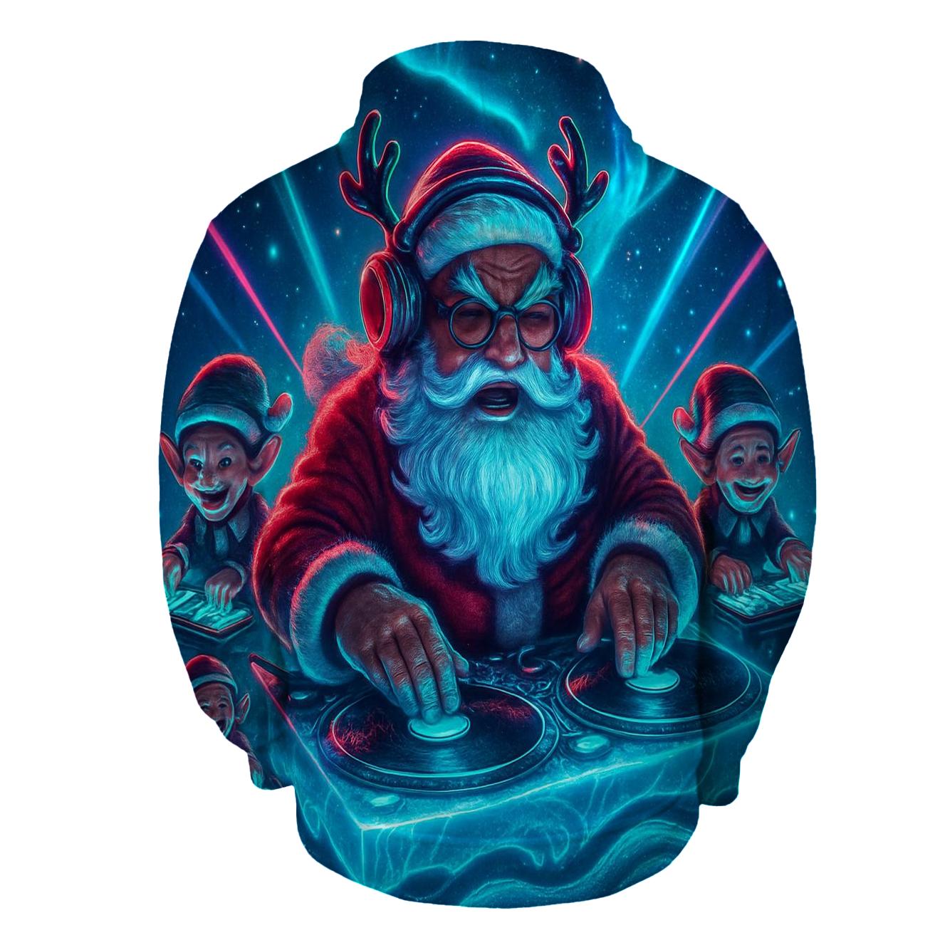 Santa Cosmic DJ hoodie designs