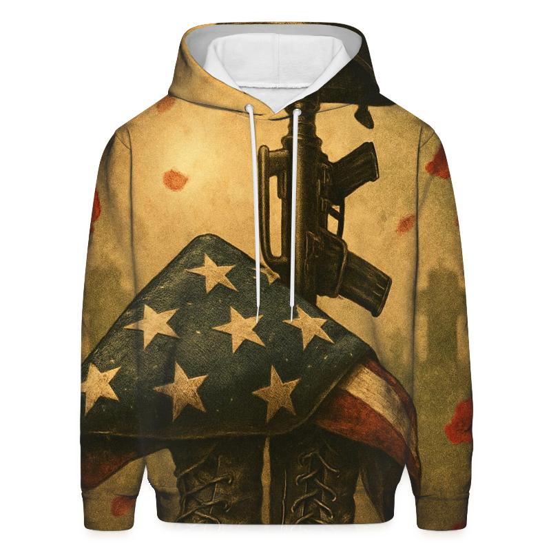 Fallen Comrades Emblem graphic hoodies