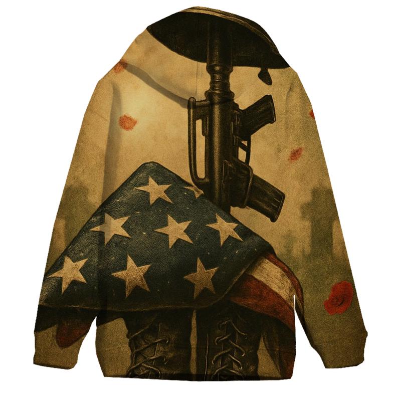 Fallen Comrades Emblem graphic hoodies