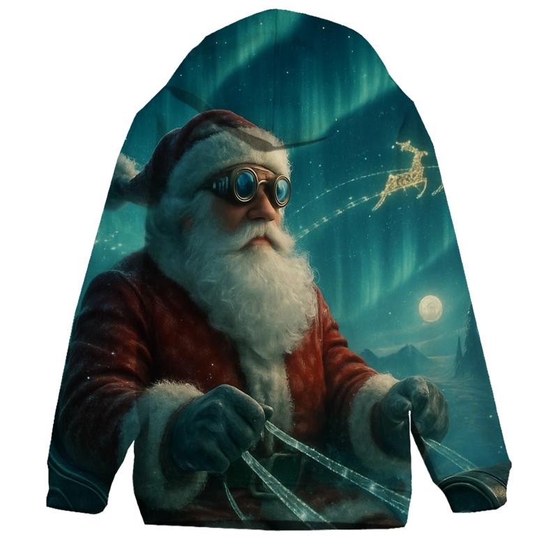 Aurora Sleigh Pilot Santa designer hoodies