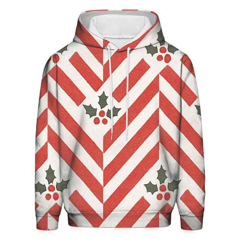 Candy Cane Chevron On White Background hoodie styles