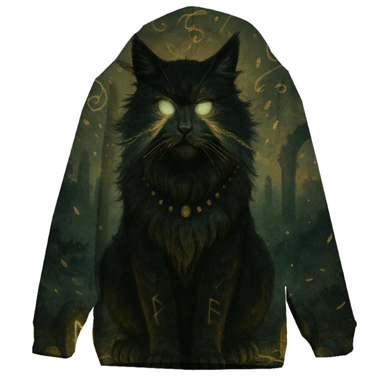 Mystic Runestone Guardian Cat hoodie designs