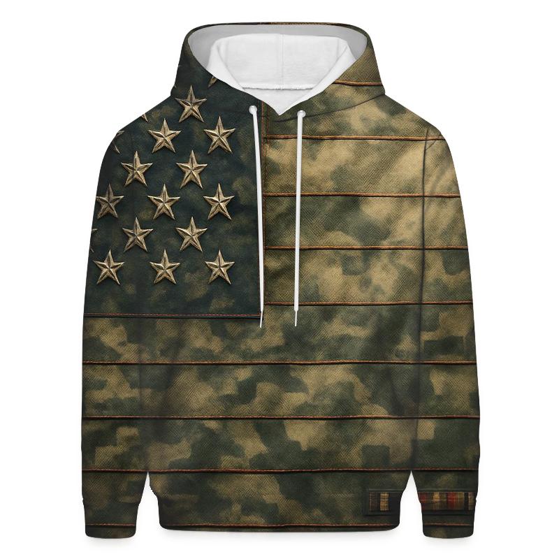 Camouflage Flag Fusion printed hoodies