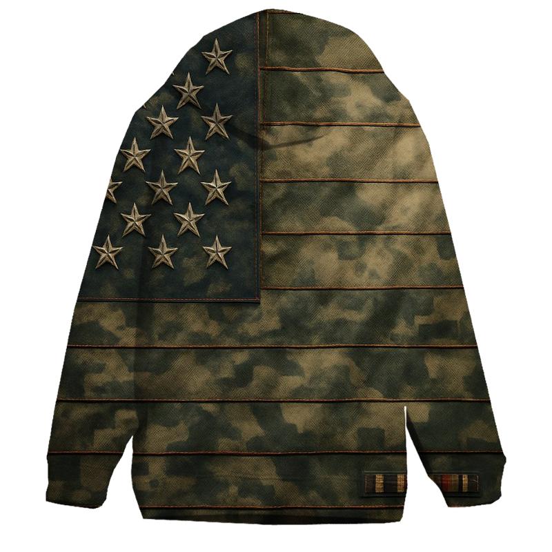 Camouflage Flag Fusion printed hoodies