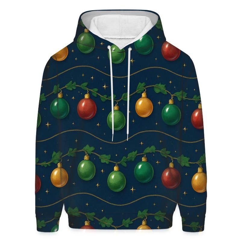 Ornament Wave On Navy Blue Background hoodie styles