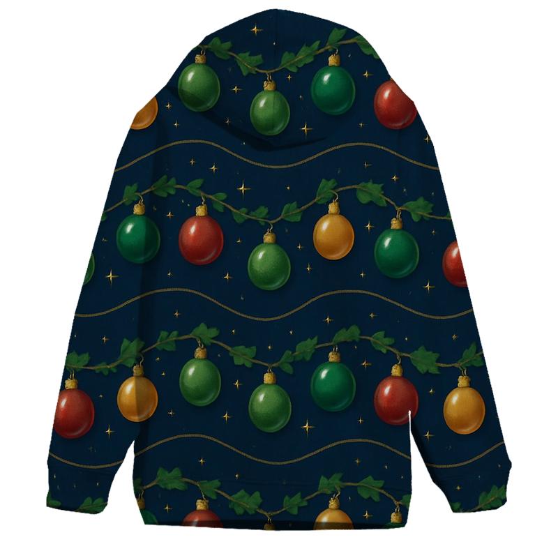 Ornament Wave On Navy Blue Background hoodie styles