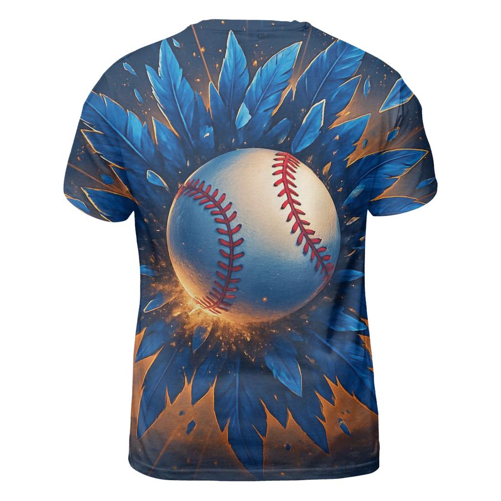 Feathered Home Run Surge Blue Jays creative print fashion shirts