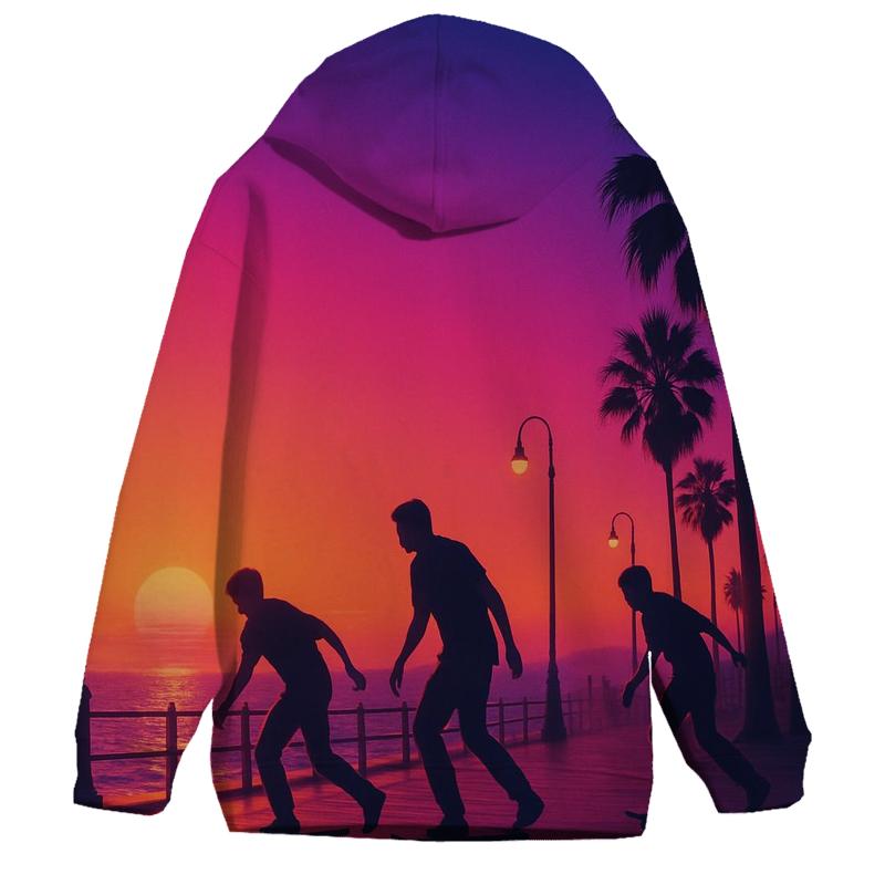 Crimson Arcade Sundown embroidered hoodies