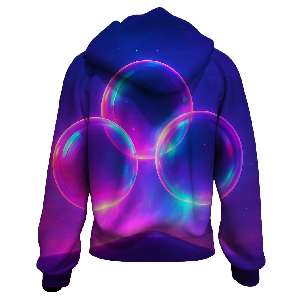 Neon Orb Horizon printed hoodies