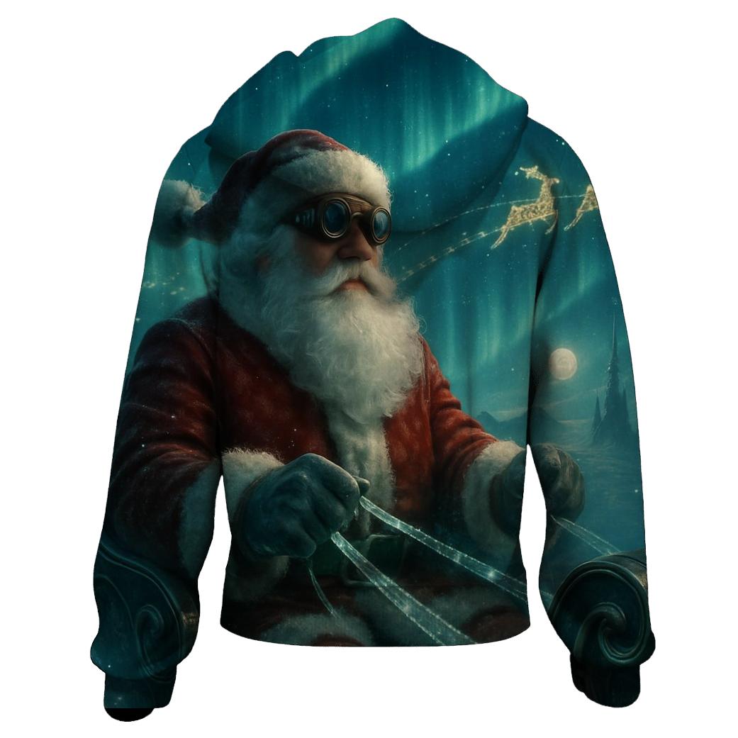 Aurora Sleigh Pilot Santa custom hoodies