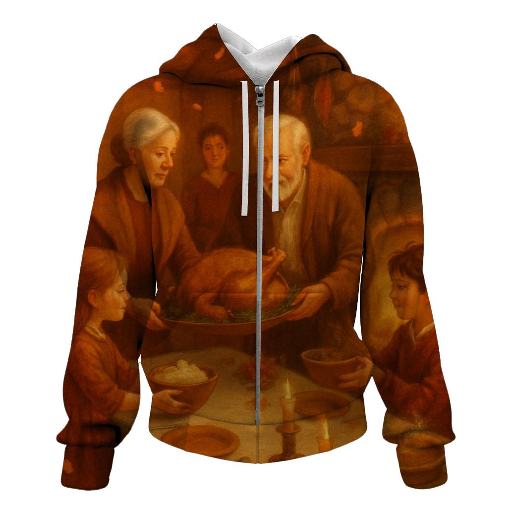 Harvest Hearth Gathering premium hoodies
