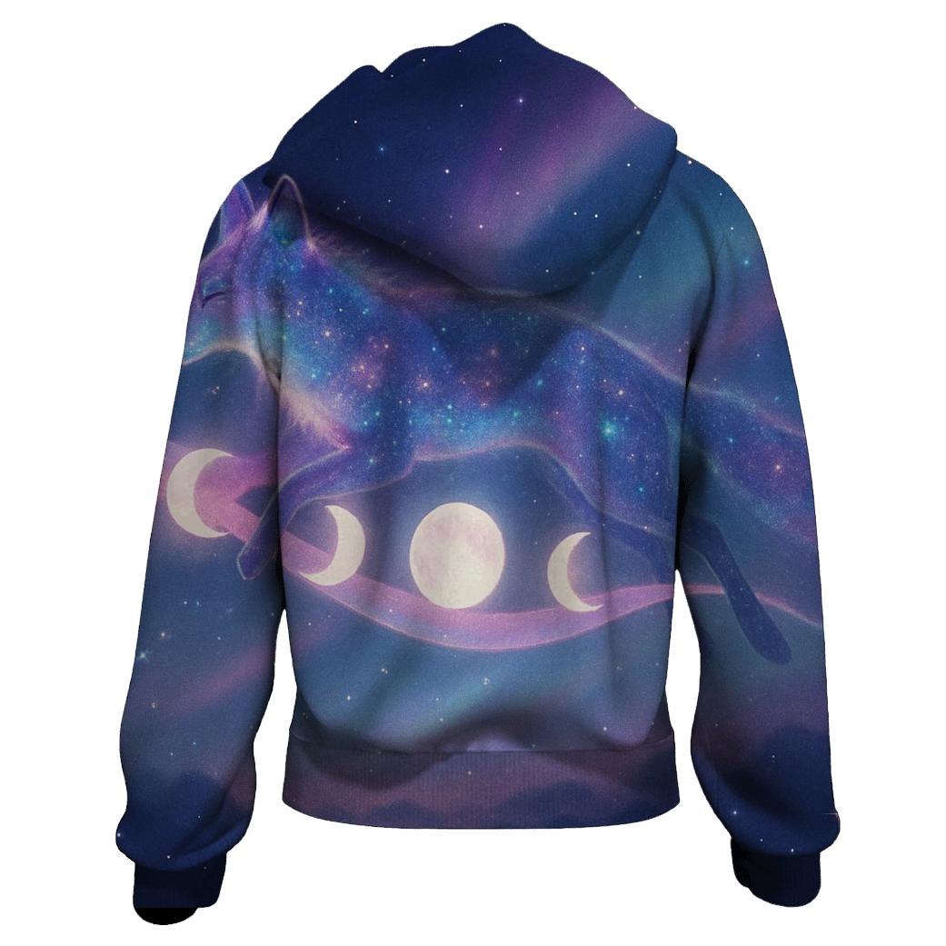Moonphase Messenger printed hoodies