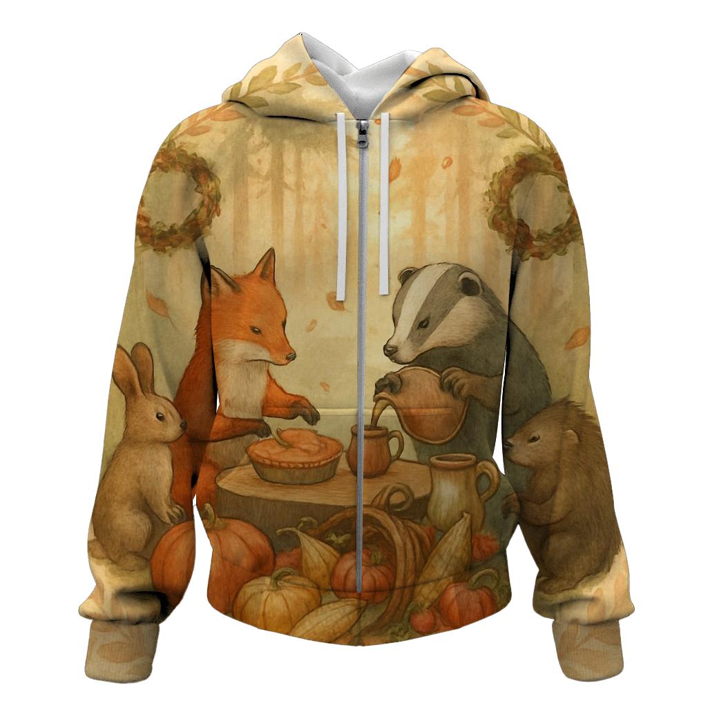 Woodland Feast Circle hoodie styles