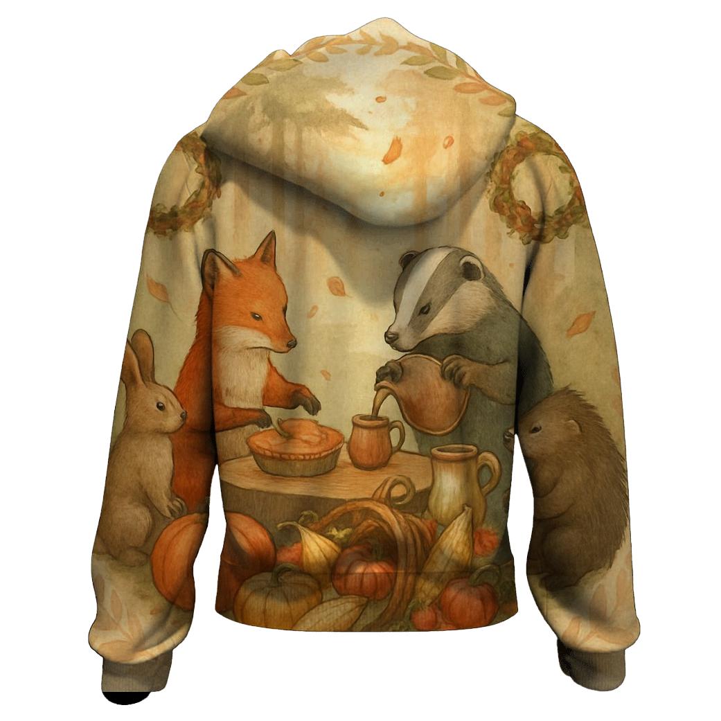 Woodland Feast Circle hoodie styles