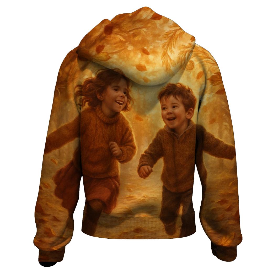 Sunlit Leaf Parade custom hoodies