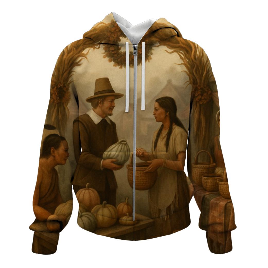 Pilgrim Morning Market embroidered hoodies