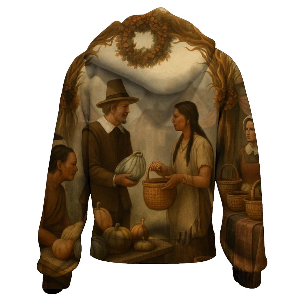 Pilgrim Morning Market embroidered hoodies