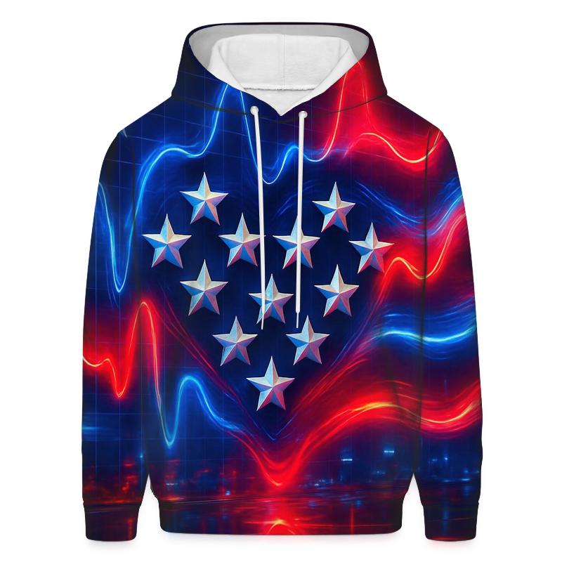 Patriotic Pulse graphic hoodies
