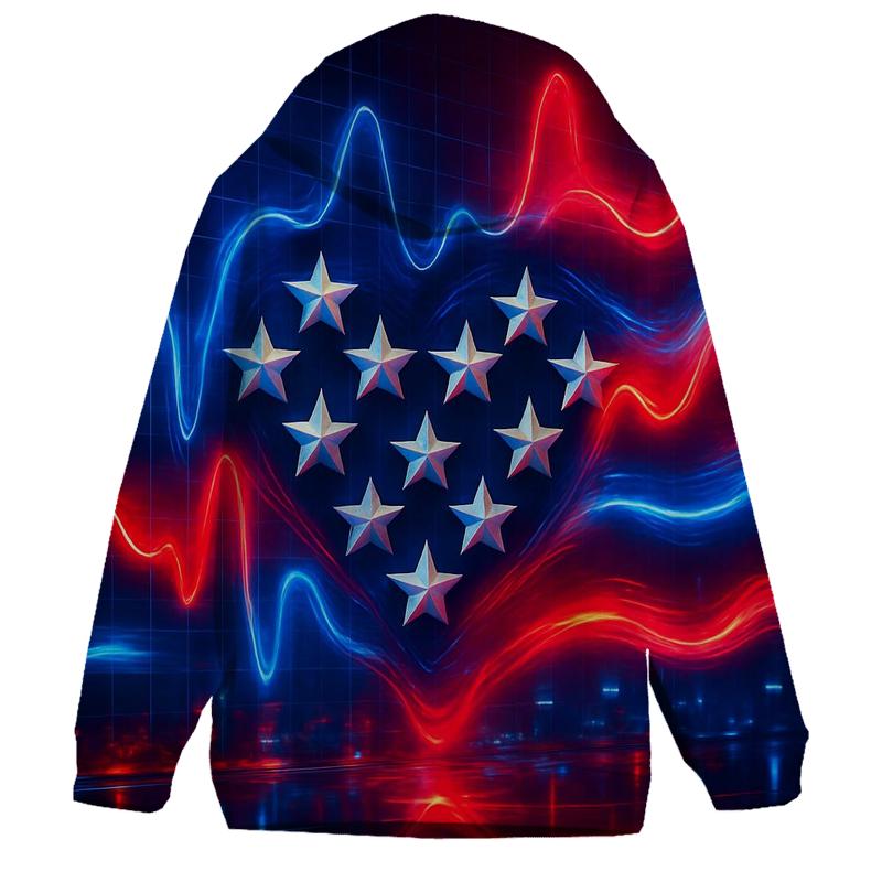 Patriotic Pulse graphic hoodies