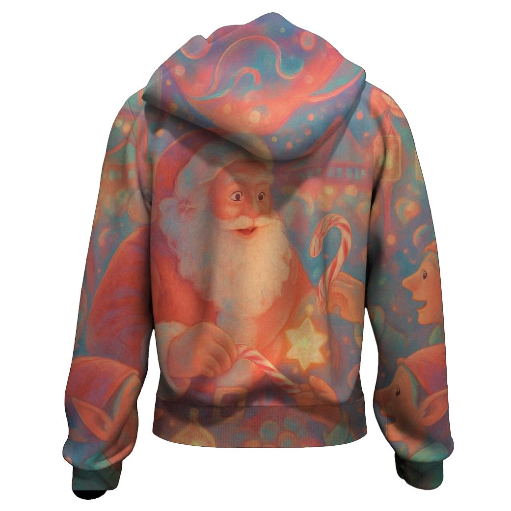 Santa At The Neon Candy Market hoodies fashion