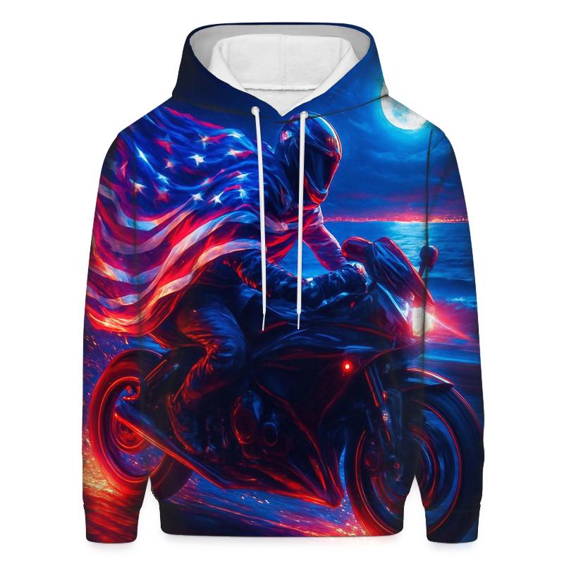 Neon Liberty Rider hoodie designs