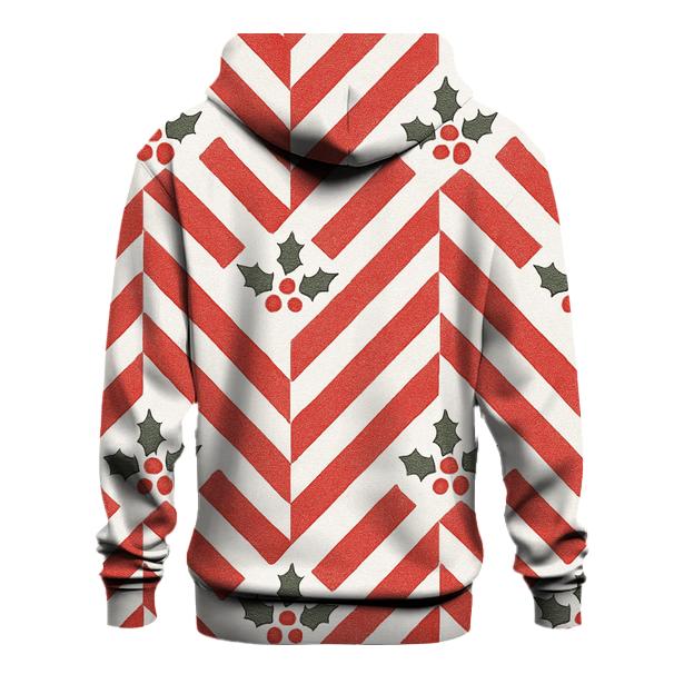 Candy Cane Chevron On White Background hoodie styles