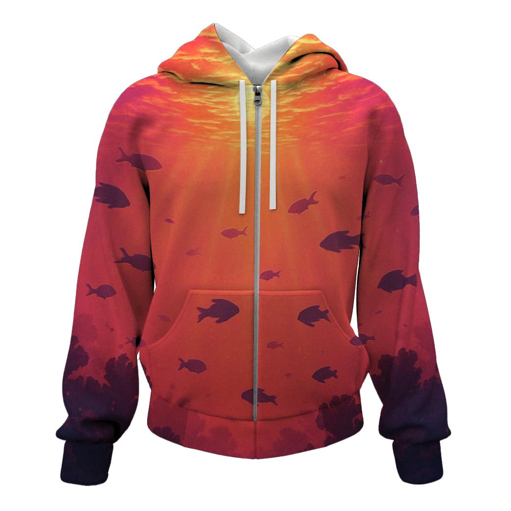 Coral Reef Sunset Mirror hoodie designs