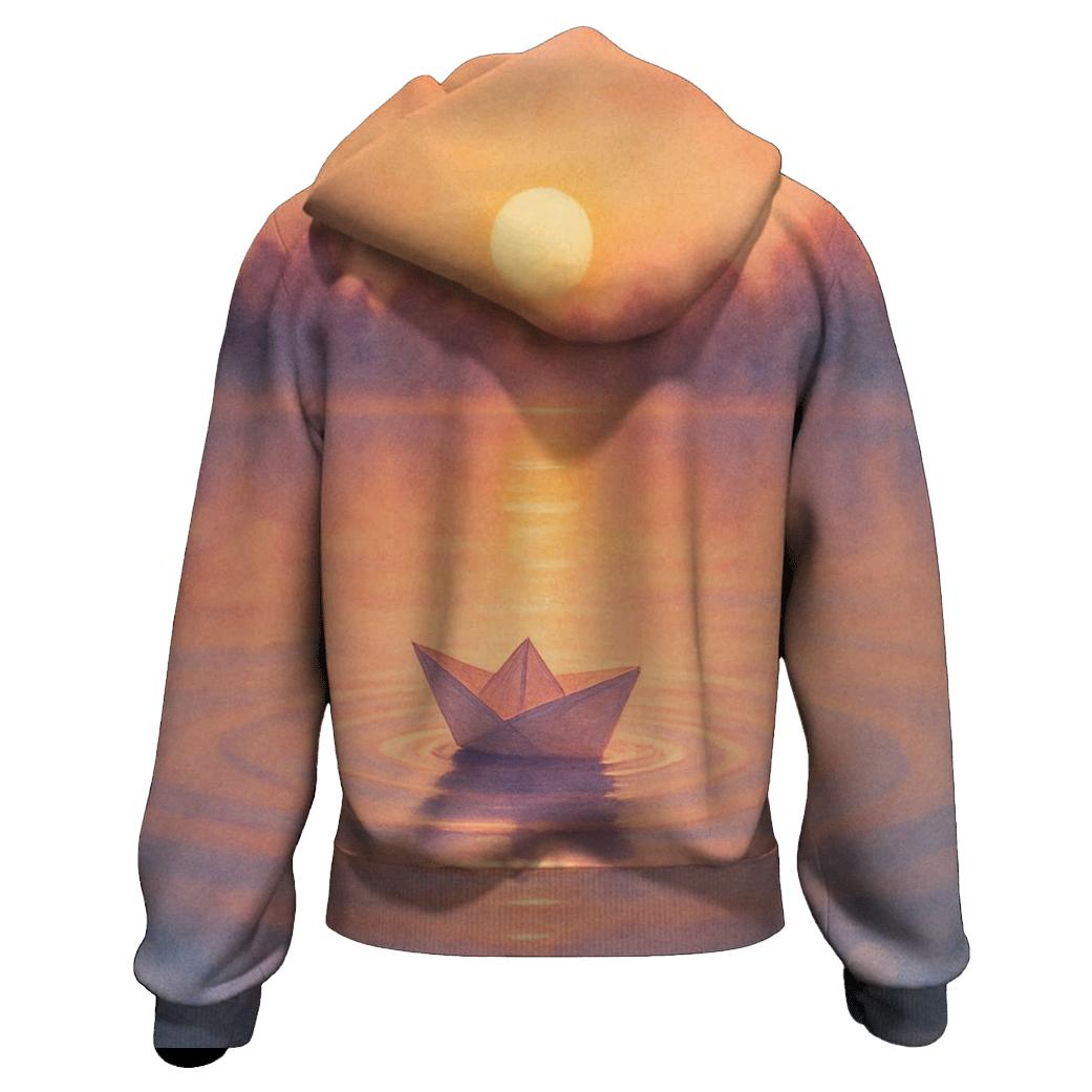 Paper Boat Afterglow lightweight hoodies