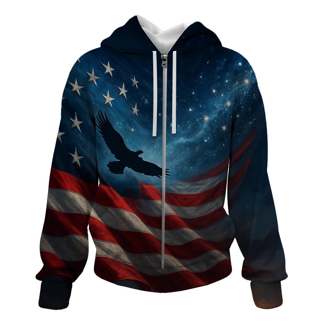 Celestial Stripes zip-up hoodies