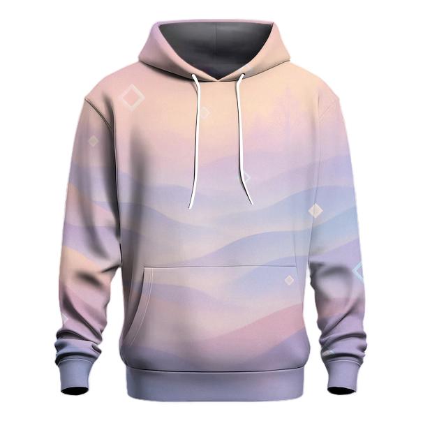 Pastel Mist Valley graphic hoodies