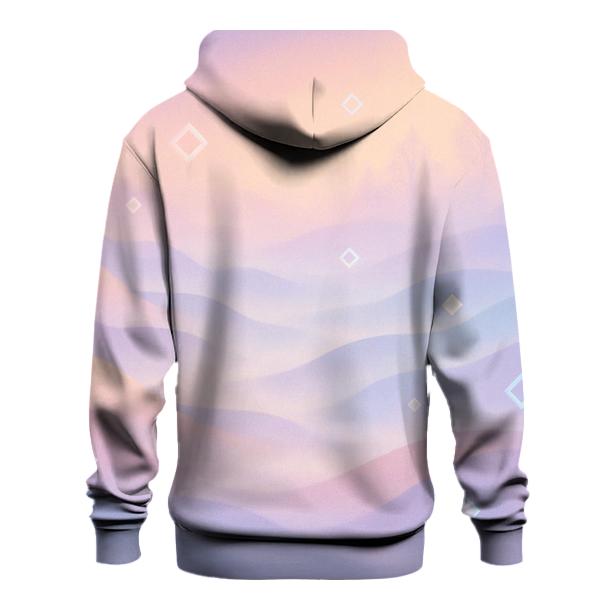 Pastel Mist Valley graphic hoodies