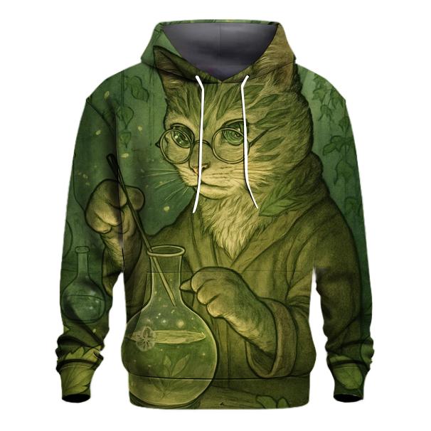 Botanical Alchemist Cat embroidered hoodies