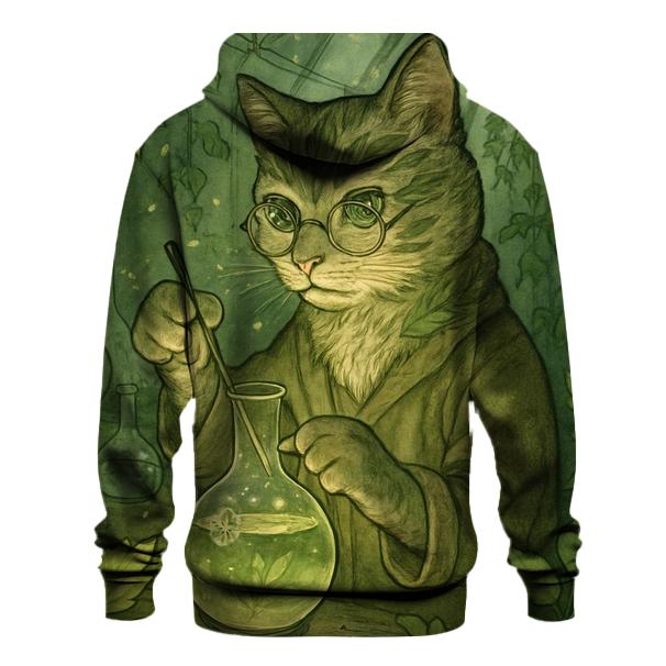 Botanical Alchemist Cat embroidered hoodies