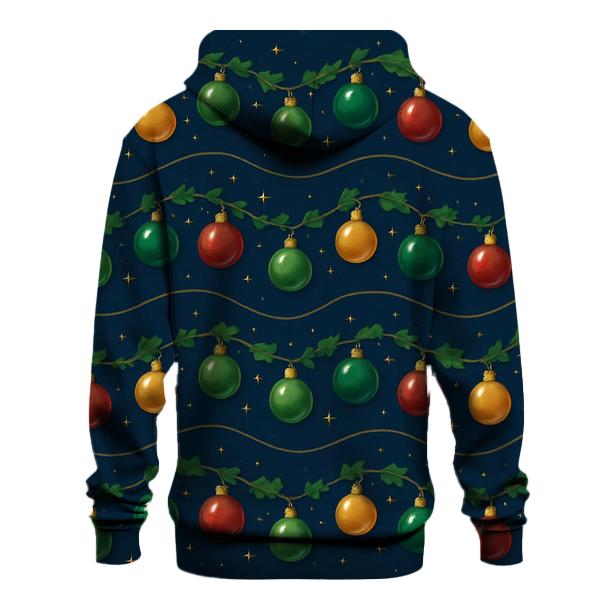 Ornament Wave On Navy Blue Background designer hoodies