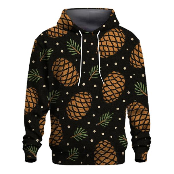 Pine Cone Diagonal Scatter On Black Background hoodie styles