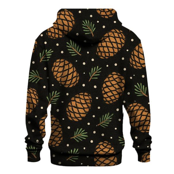 Pine Cone Diagonal Scatter On Black Background hoodie styles