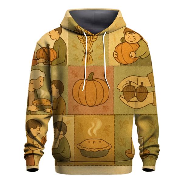 Gratitude Quilt Mosaic graphic hoodies