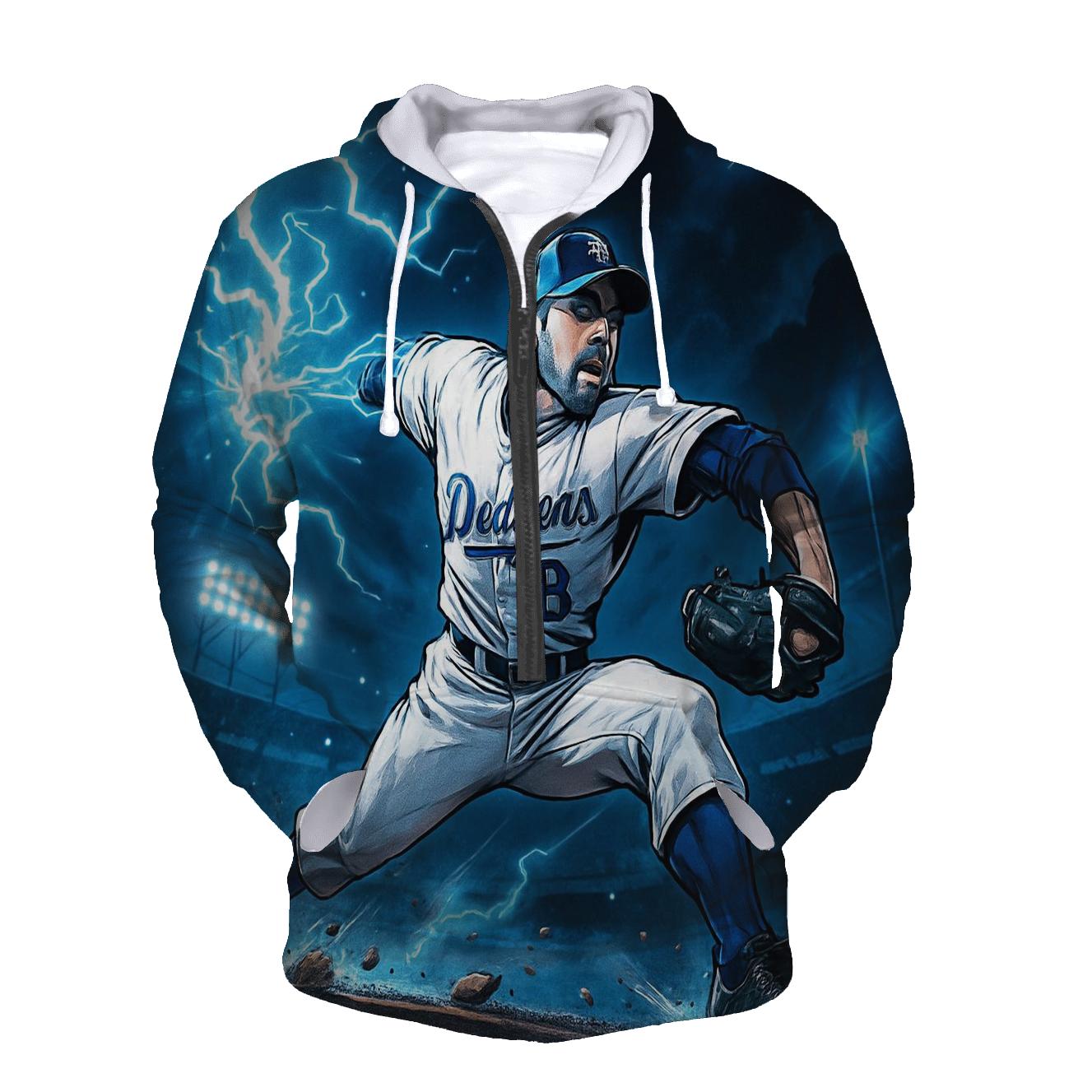Pitcher Lightning Strike printed hoodies
