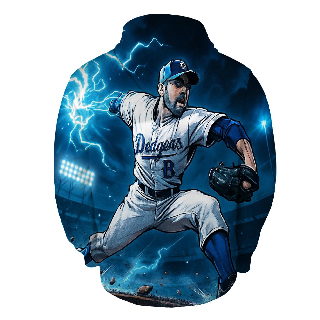 Pitcher Lightning Strike printed hoodies