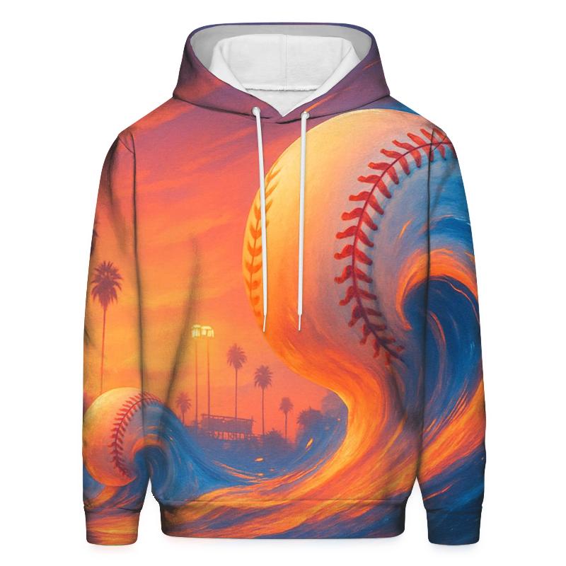 Sunset Folded Ball graphic hoodies